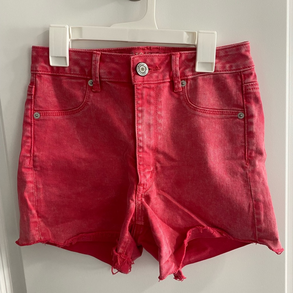 American Eagle Outfitters Red Jean Shorts